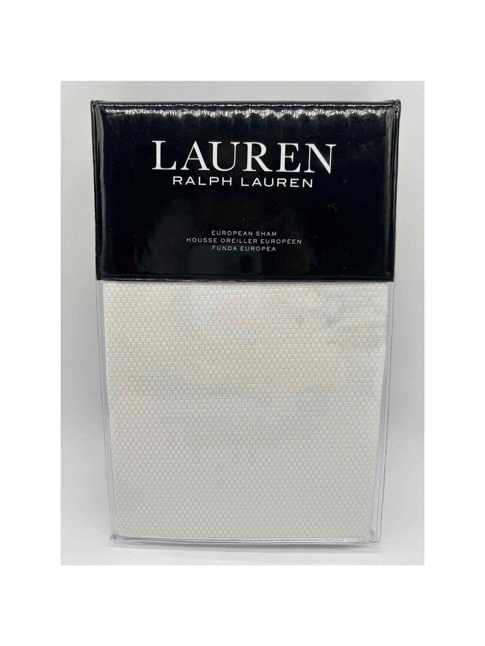 Ralph Lauren EDEN White/Blue Trim Pique EURO Sham 26x26 $135 NWT,